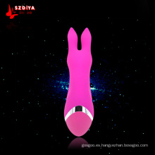 Conejo vibrante de 10 velocidades poderosas mujeres sexo erótico juguetes (dyast304)